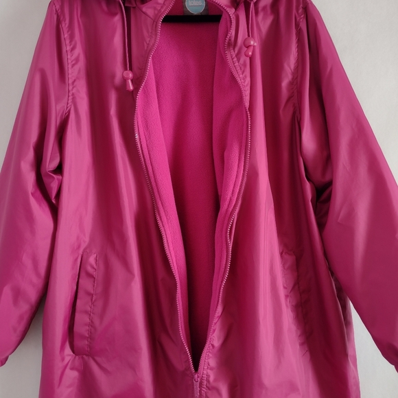 Vibrant Pink Full Zip Lined Jacket With Removable Hood - Picture 4 of 9